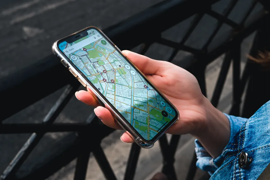 Detail Kartenapp Navigation Auf Smartphone Nahaufnahme Number 3