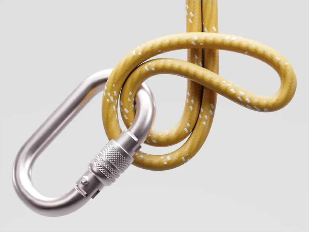 Detail Klettersteig Set Karabiner Am Gurt Nahaufnahme Number 5