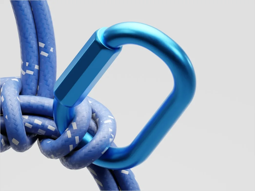 Detail Klettersteig Set Karabiner Am Gurt Nahaufnahme Number 6