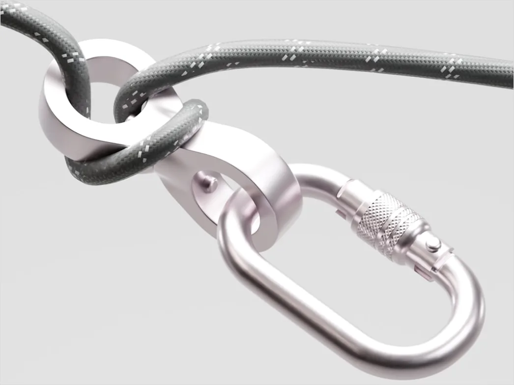 Detail Klettersteig Set Karabiner Am Gurt Nahaufnahme Number 7