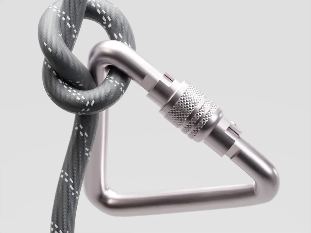 Detail Klettersteig Set Karabiner Am Gurt Nahaufnahme Number 8