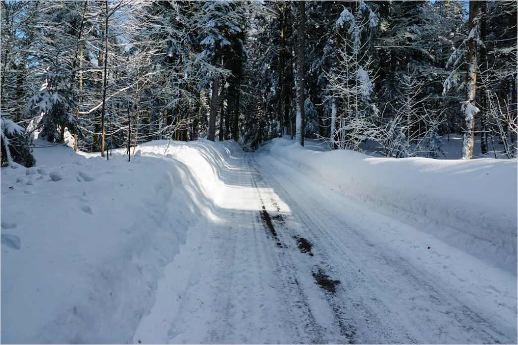 Detail Langlaufen Im Winterwald Spur Im Schnee Number 17