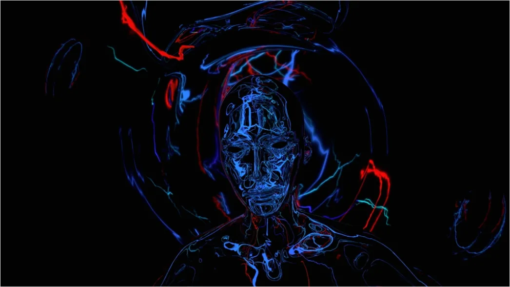 Metaverse Avatar Interface Auf Bildschirm Foto Neon 5c39