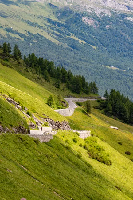 Detail Motorrad Tour Auf Passstraße Alpen Kurven Number 3