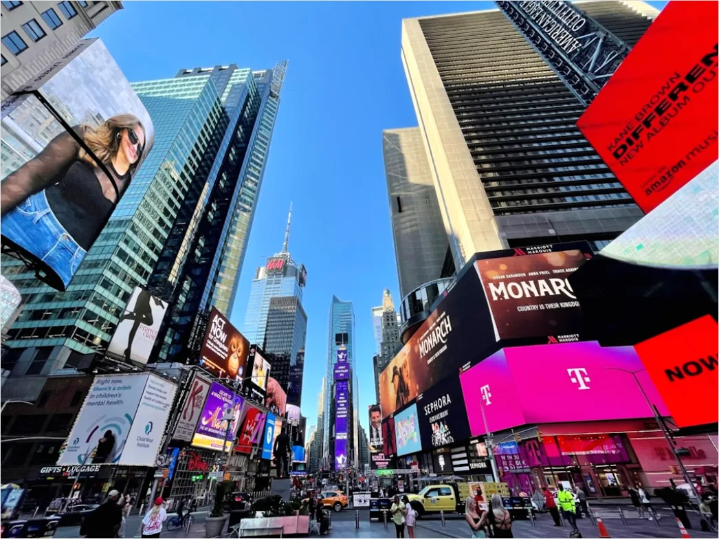 Detail New York Times Square Lichter Menschenmenge Number 5