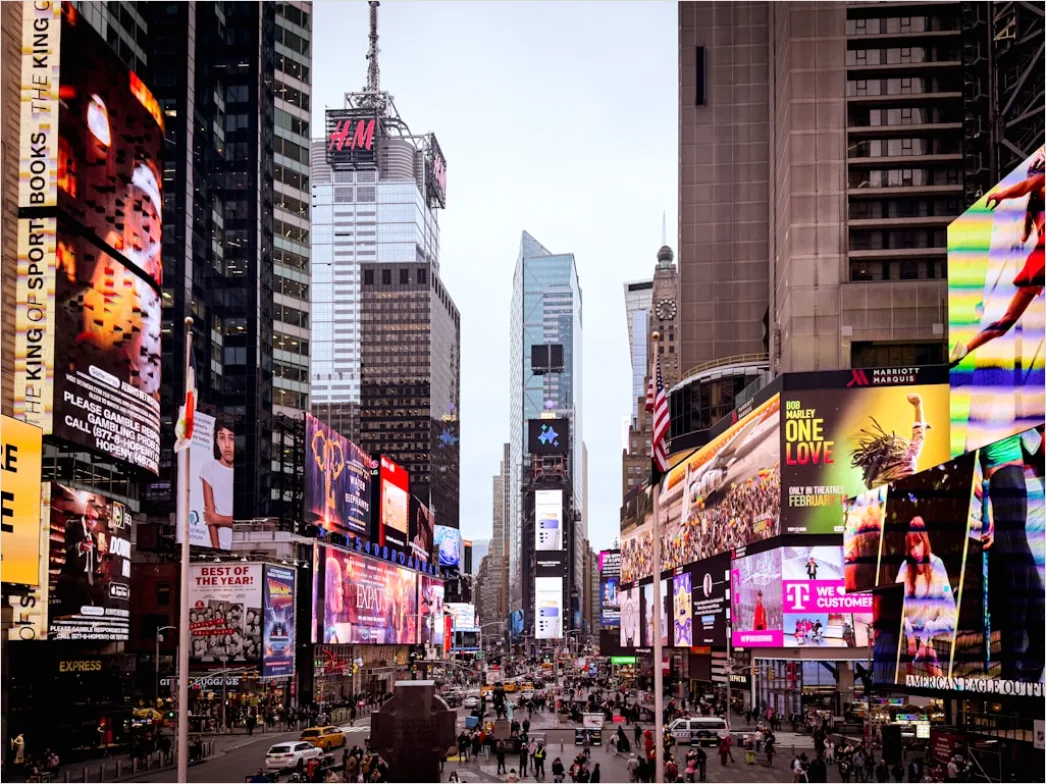Detail New York Times Square Lichter Menschenmenge Number 9