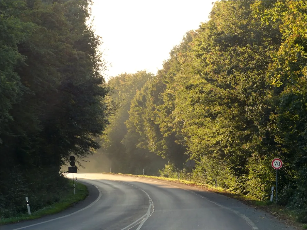 Oldtimer Roadtrip Auf Landstrasse Nostalgisch Db0c