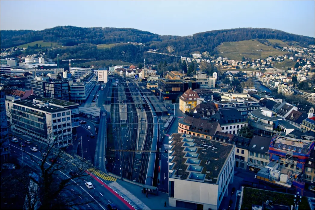 Detail Panorama Von Oben Aussichtsplattform Cityscape Number 11