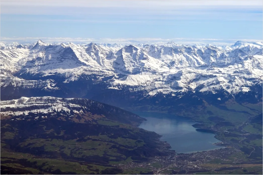 Detail Paragliding über Alpen Panorama Von Oben Number 2