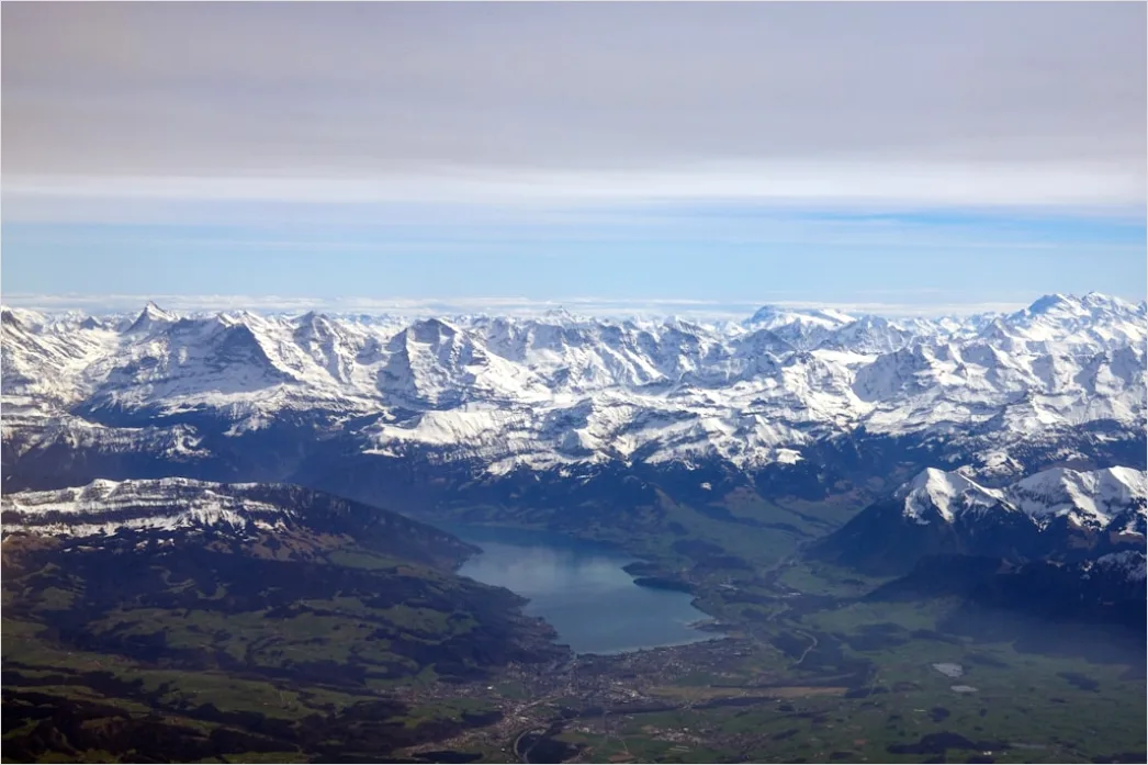 Detail Paragliding über Alpen Panorama Von Oben Number 5