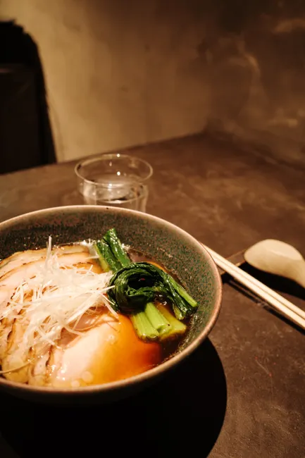 Detail Ramen Schüssel Dampf In Tokio Restaurant Number 17