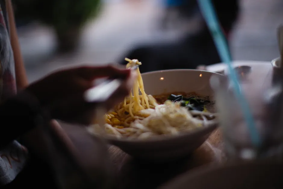 Detail Ramen Schüssel Dampf In Tokio Restaurant Number 8