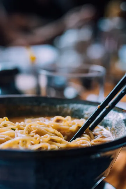 Detail Ramen Schüssel Dampf In Tokio Restaurant Number 10