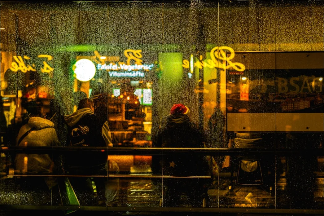 Detail Reiseszene Straßencafé Menschen Unscharf Bokeh Number 16
