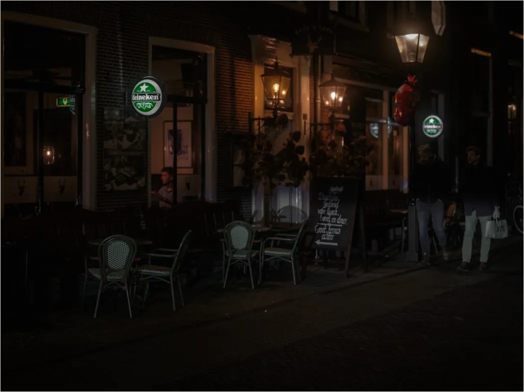 Detail Reiseszene Straßencafé Menschen Unscharf Bokeh Number 4