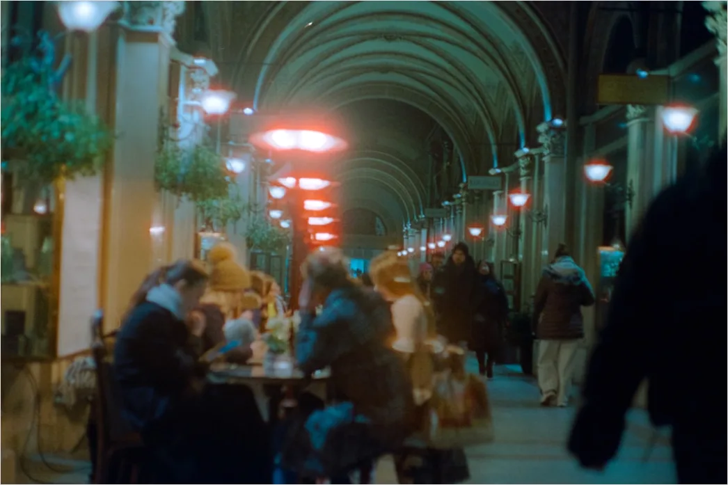 Detail Reiseszene Straßencafé Menschen Unscharf Bokeh Number 7