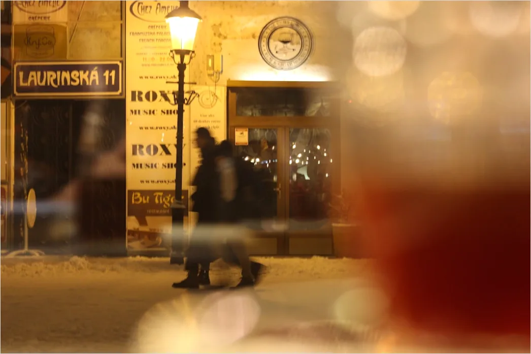 Detail Reiseszene Straßencafé Menschen Unscharf Bokeh Number 8