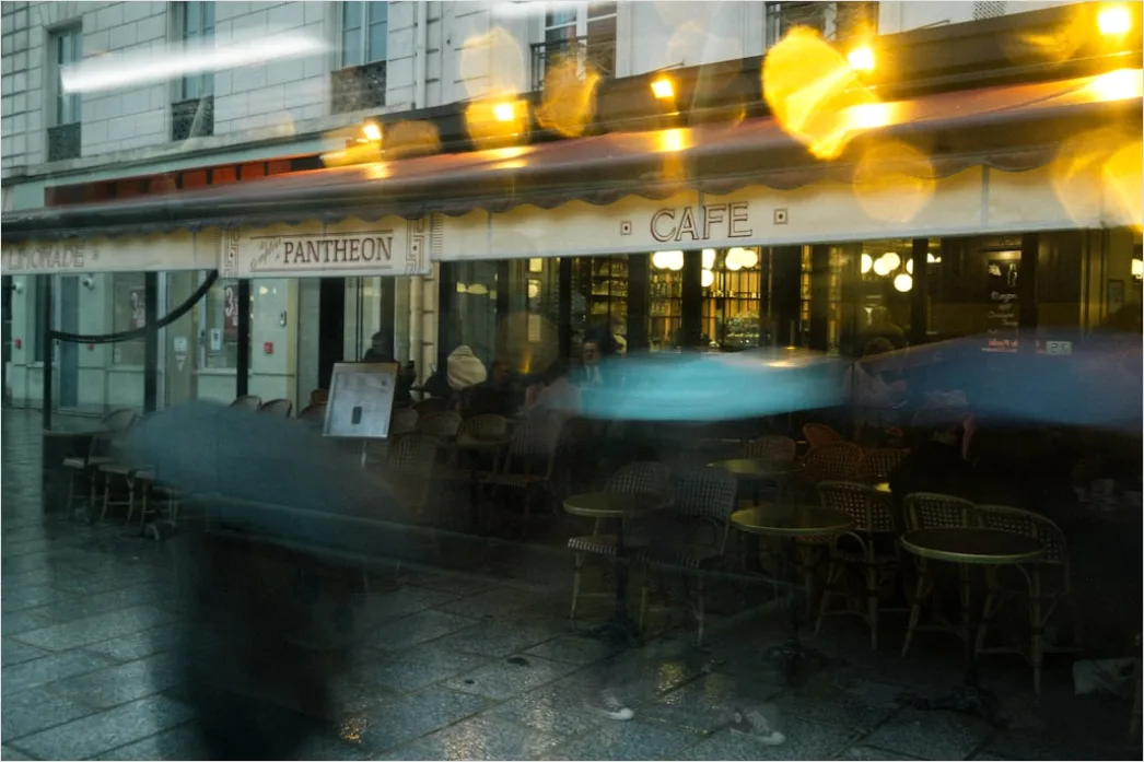 Detail Reiseszene Straßencafé Menschen Unscharf Bokeh Number 10