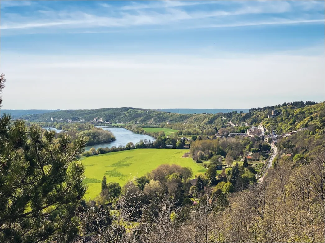 Detail Rheinsteig Wanderweg über Dem Rhein Panorama Number 3