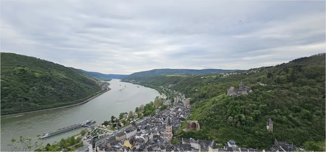 Detail Rheinsteig Wanderweg über Dem Rhein Panorama Number 9