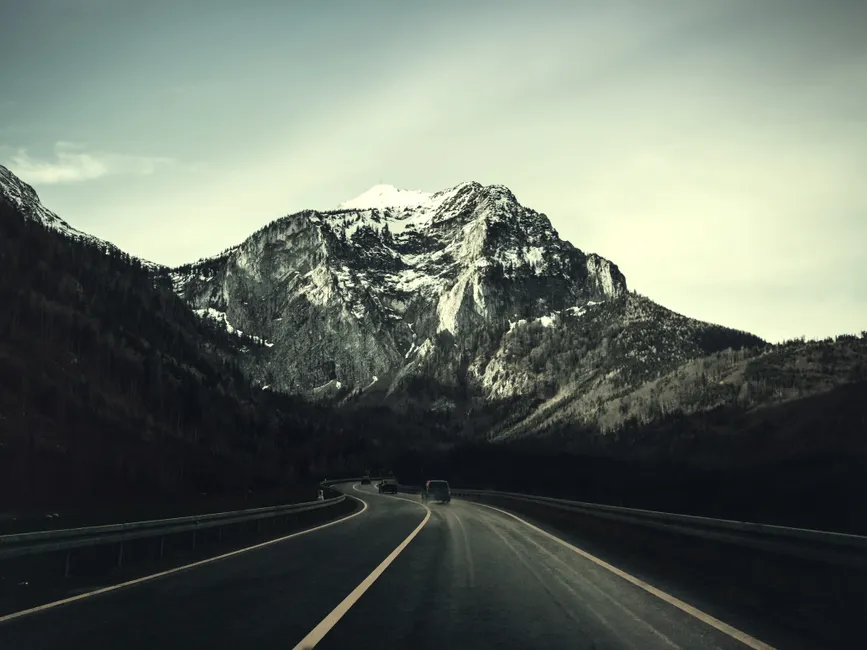 Detail Roadtrip Durch Berge Kurvige Passstraße Panorama Number 15