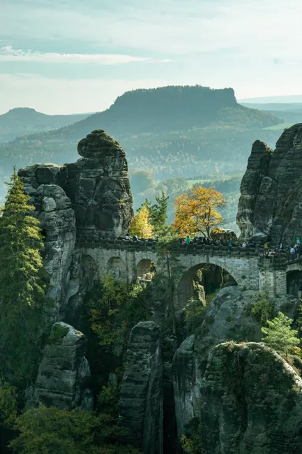 Detail Sächsische Schweiz Elbsandsteinfelsen Aussichtspunkt Number 11