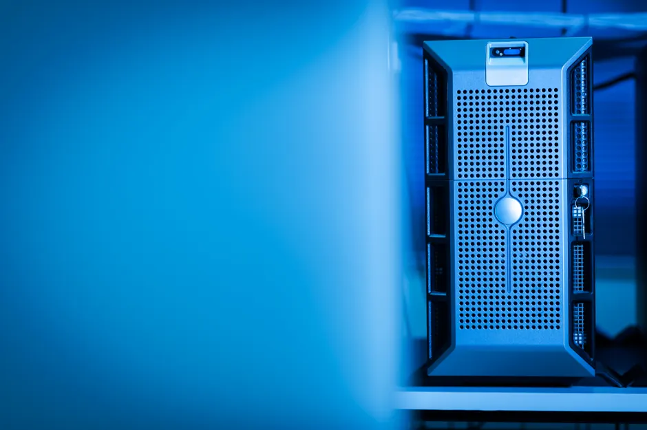 Detail Server Rack Im Rechenzentrum Mit Blauen Leds Foto Number 13