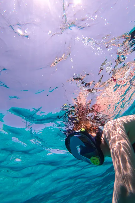 Snorkeln Im Klaren Wasser Unterwasser Perspektive 7513