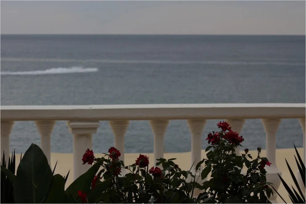 Detail Strandhotel Balkon Blick Aufs Meer Sommer Number 17