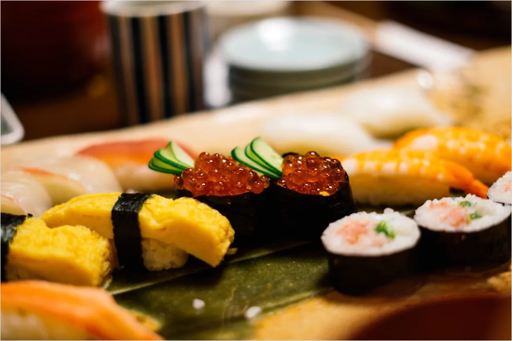 Sushi In Japan Restaurant Tischszene Detail B643