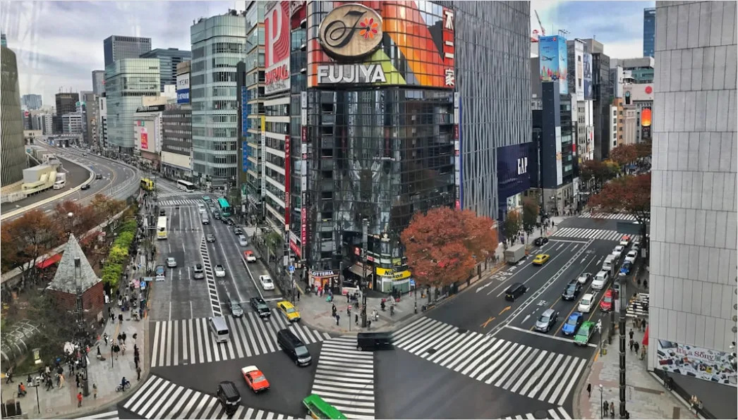 Detail Tokio Shibuya Crossing Von Oben Perspektive Number 14