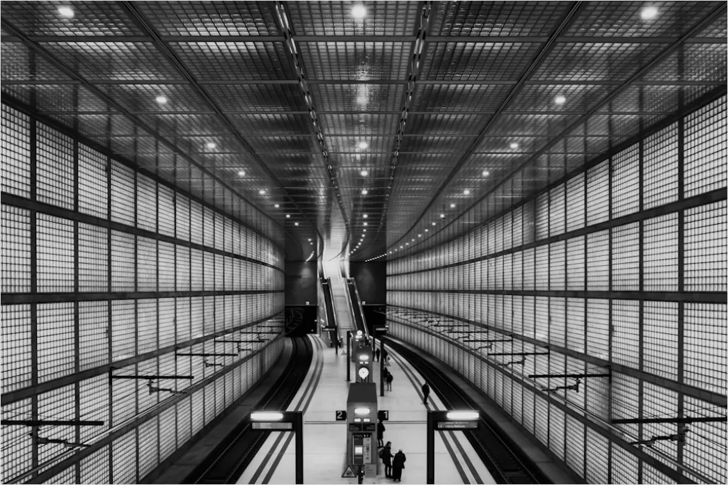 Detail U Bahn Station Architektur Symmetrische Perspektive Number 17