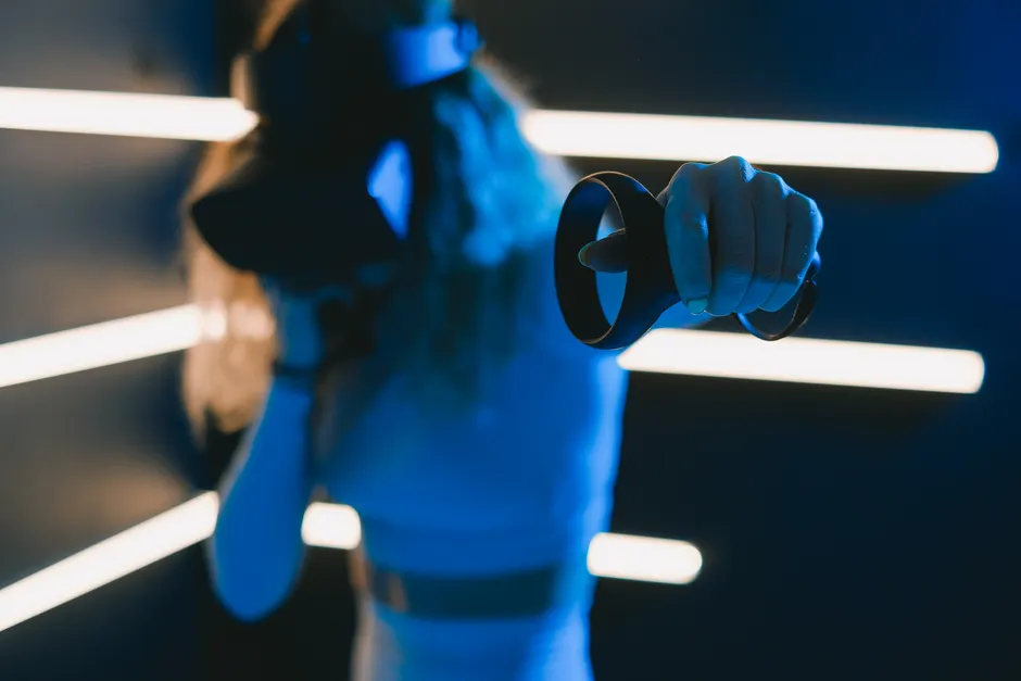 Detail Virtual Reality Headset Im Gaming Raum Foto Neon Number 14
