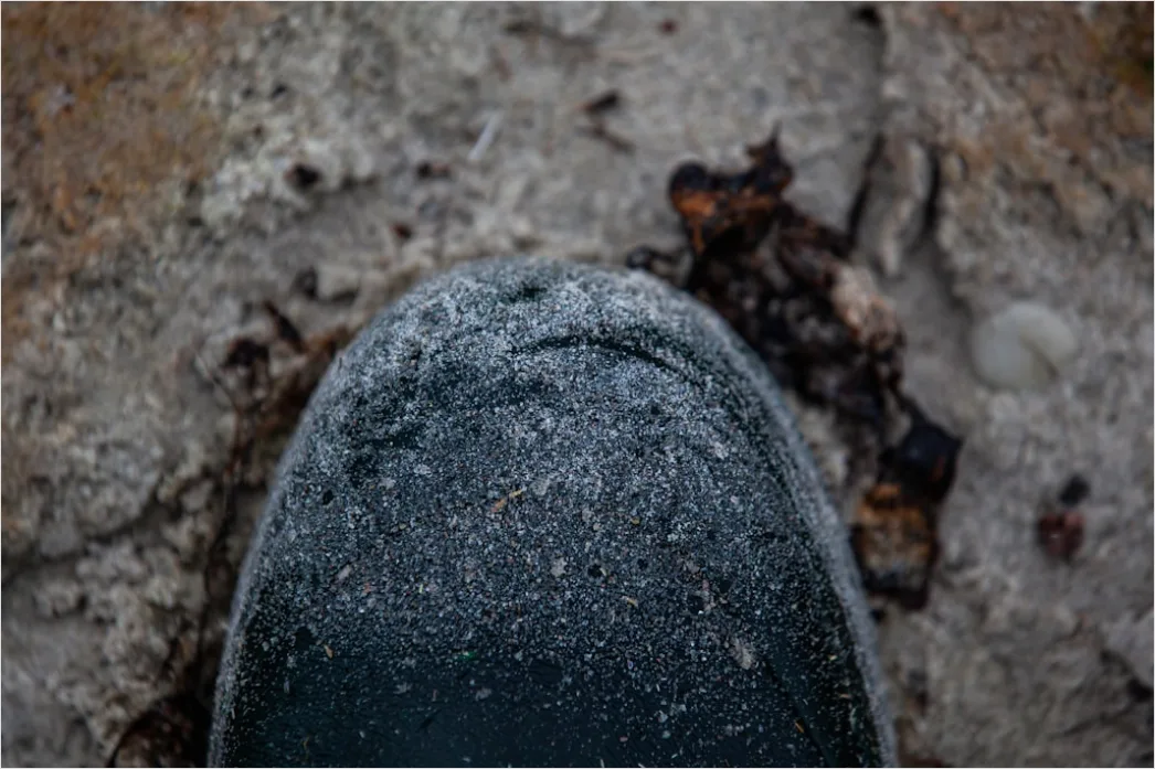 Wanderschuhe Im Schlamm Detail Nahaufnahme D1ed