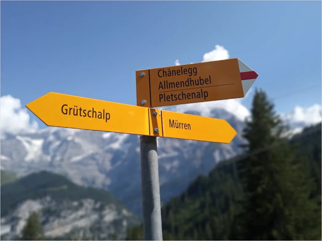 Detail Wanderweg Schild Richtung Gipfel Nahaufnahme Number 2