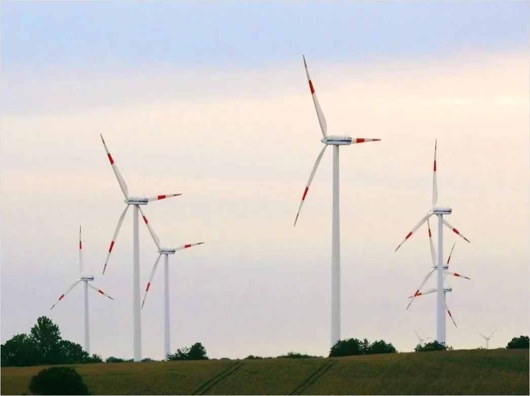Windkraftanlage Park Sonnenuntergang Foto Erneuerbare Energie 1cf2