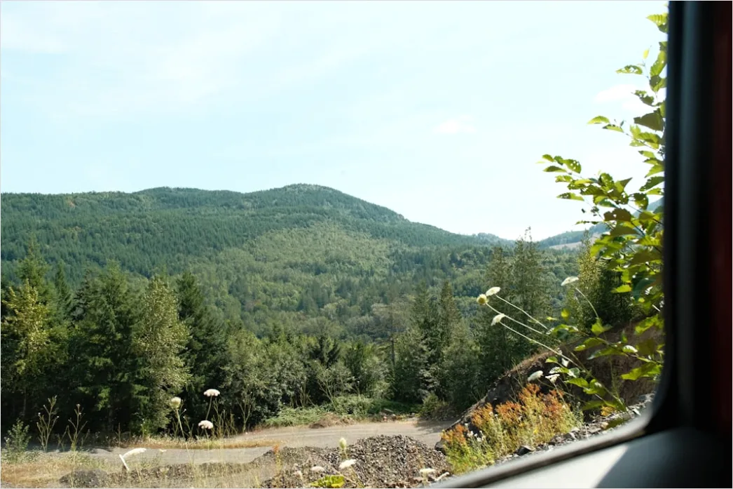 Detail Zugfenster Aussicht Auf Landschaft Vorbeiziehend Number 5
