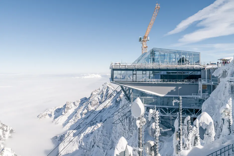Detail Zugspitze Gipfelblick Wolkenmeer Panorama Number 20