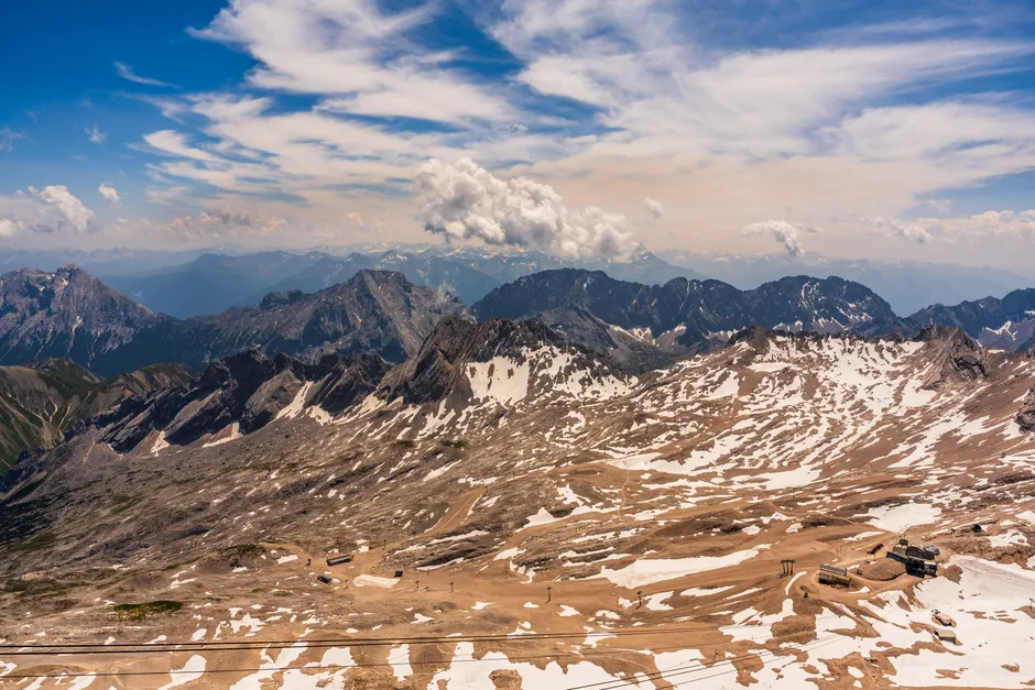 Detail Zugspitze Gipfelblick Wolkenmeer Panorama Number 3