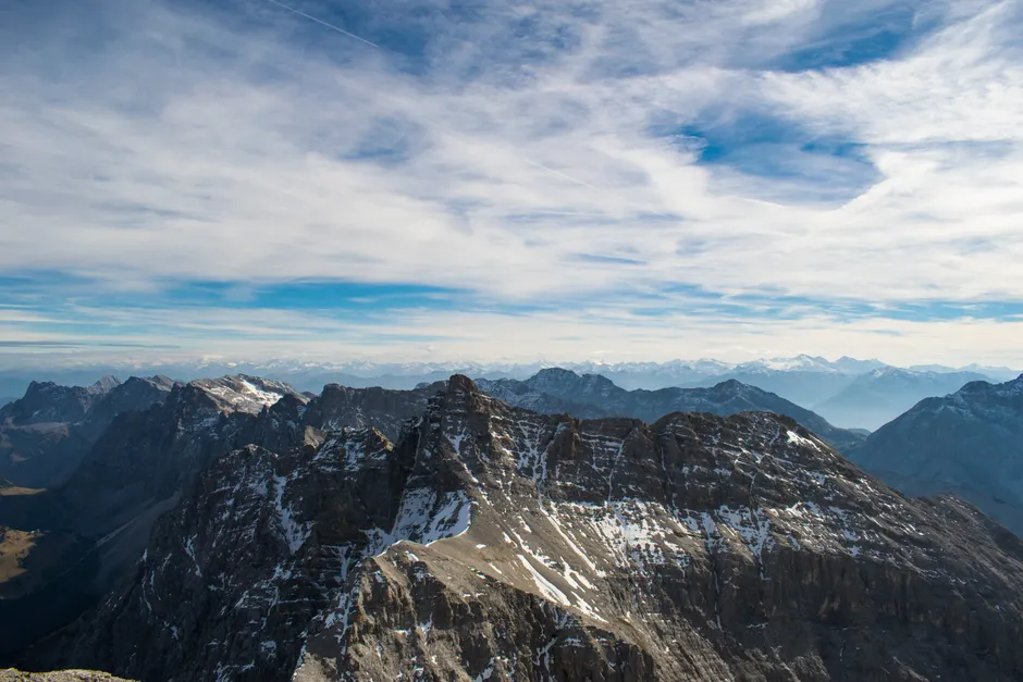 Detail Zugspitze Gipfelblick Wolkenmeer Panorama Number 9
