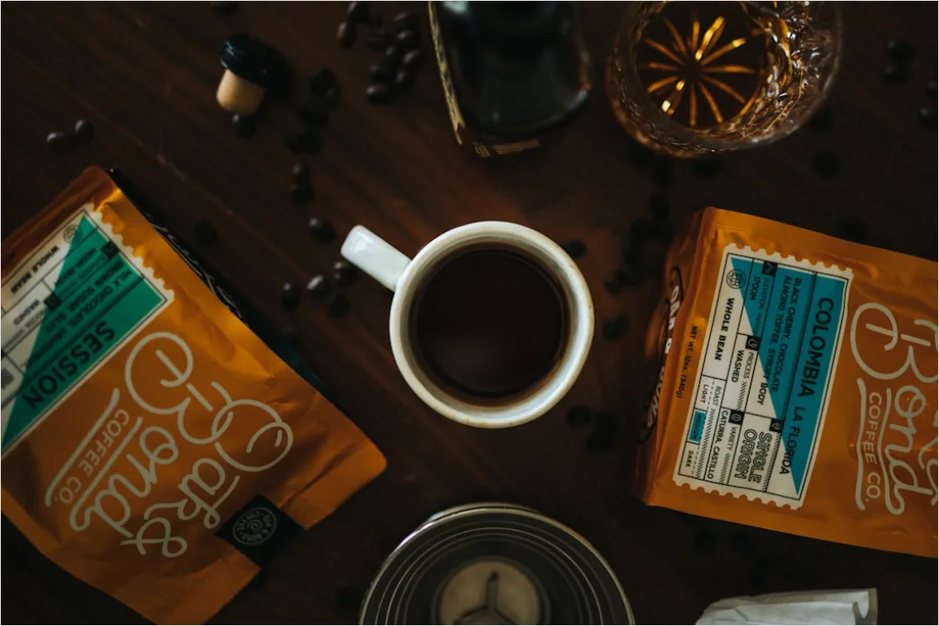 Detail Artisan Coffee Packaging Design Flat Lay Foto Number 7
