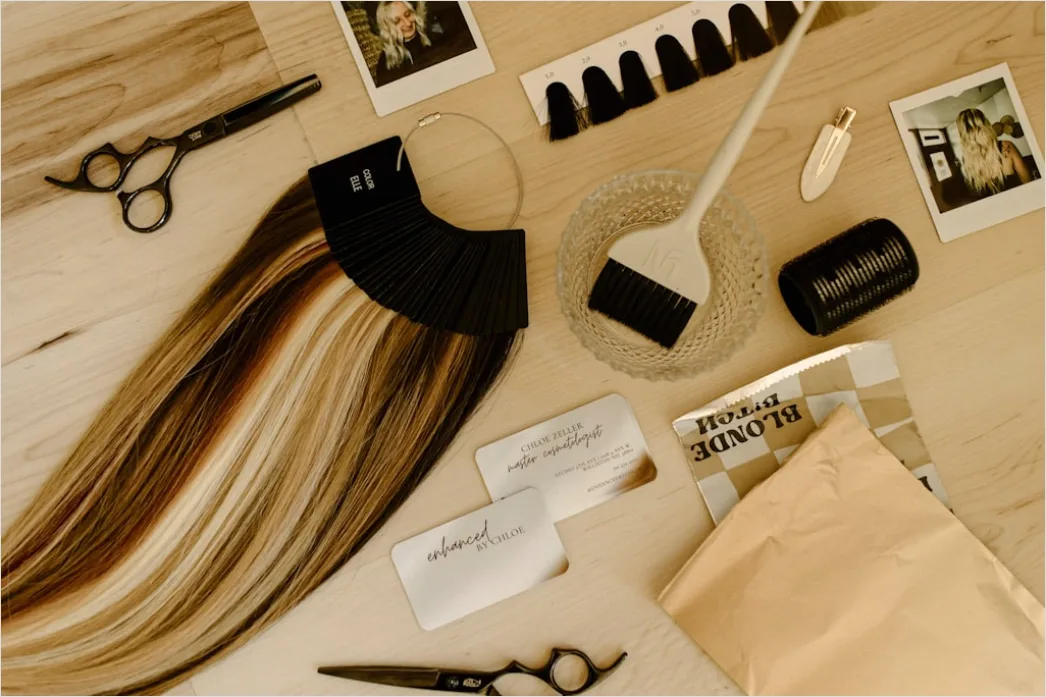Detail Balayage Vorher Nachher Blond Foto Collage Number 5