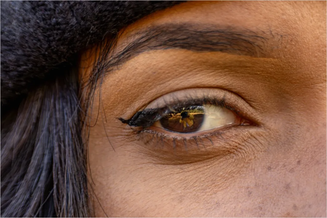 Braunes Augen Make Up Warm Alltag Foto C067