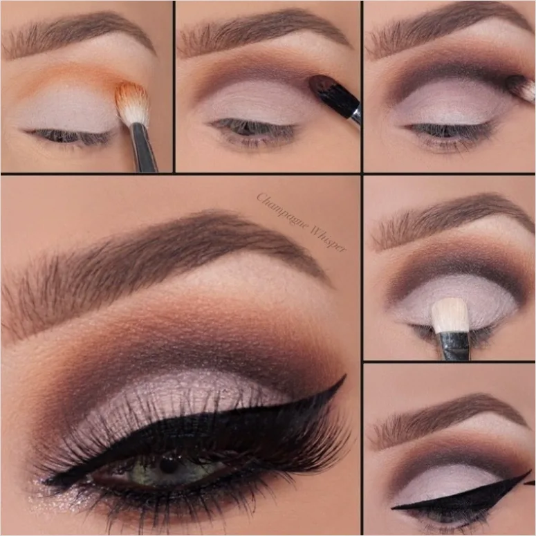Cut Crease Augen Make Up Tutorial Look Foto
