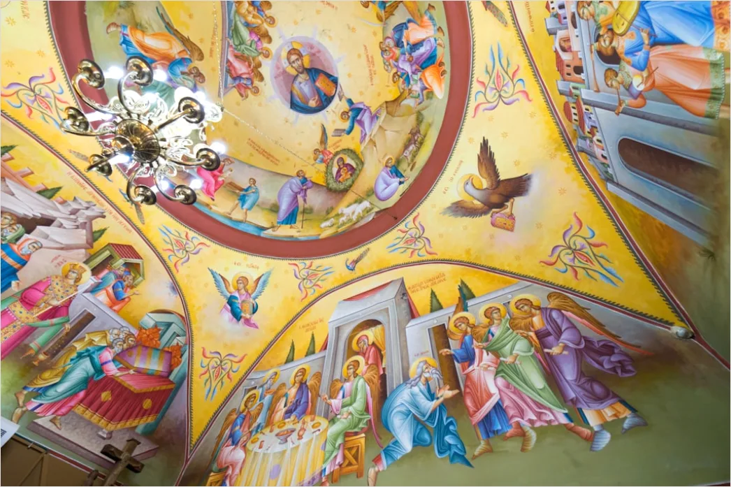 Fresko In Kirche Deckenmalerei Detail Foto Cd56