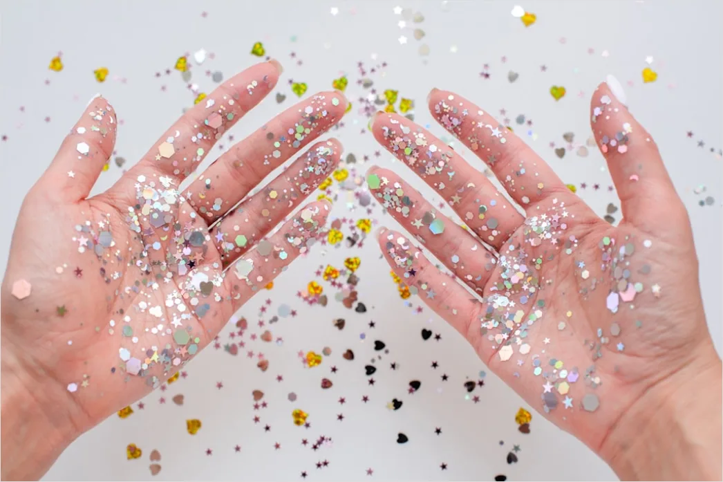 Detail Glitter Nails Silber Party Look Foto Number 15