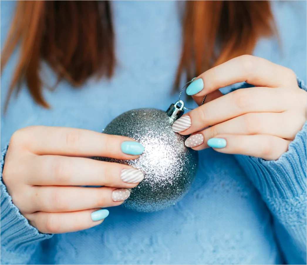 Detail Glitter Nails Silber Party Look Foto Number 20