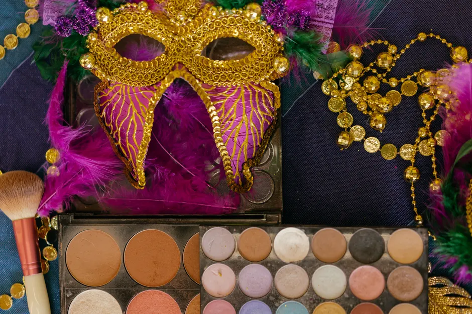 Detail Goldener Lidschatten Party Make Up Nahaufnahme Number 8