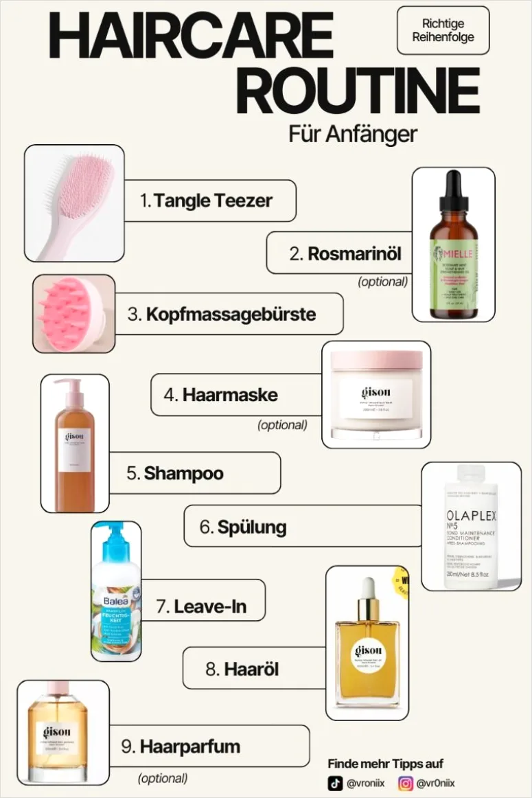 Haarpflege Routine Trockenes Haar Spitzen Foto