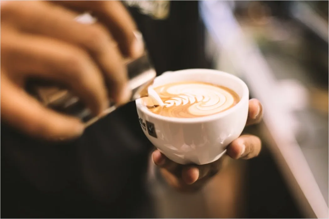 Hipster Cafe Kultur Barista Latte Art Nahaufnahme 7e48